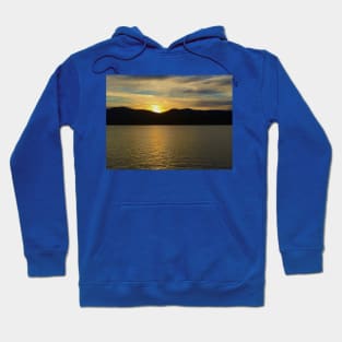 Lake George sunset from Plum Point Hoodie